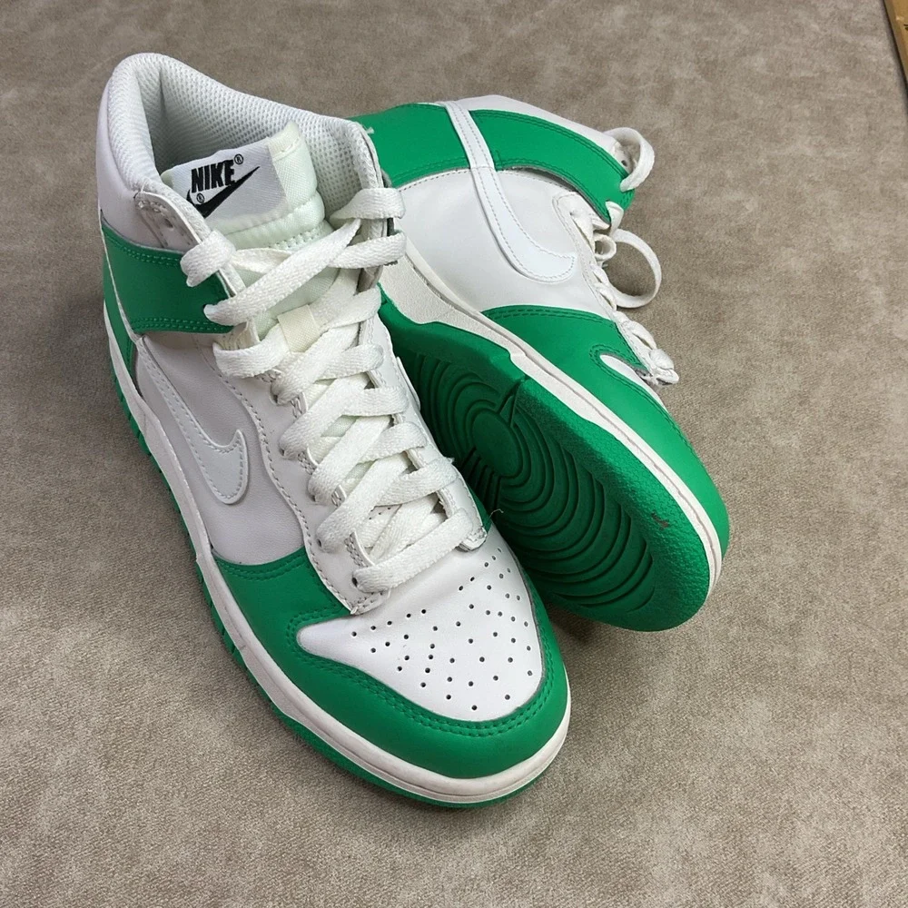 Nike Dunk High GS‎ Youth 5Y Phantom Stadium Green White Basketball Shoes DB2179
